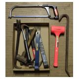 Lot of Tools Including Crowbars, Hammers, Hand