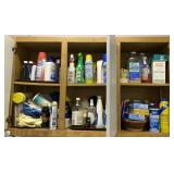 Contents of Cabinets: Assorted Cleaning Supplies,