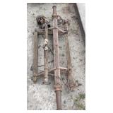 Vtg Wood & Metal Axle (approx 63")