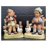 Erich Stauffer Girl And Boy Figures Bidding 2