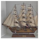 Handmade "H.M.S Bounty" Sailboat Replica  20"x22"