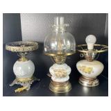 Set of 3 Vtg. Globe LampsUp to 18in