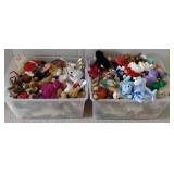 Totes of Beanie Babies Including Dragon, Bears,