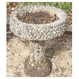 Stone/Pebble Bird Bath 20"