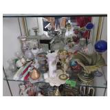 Shelf Contents Including Ceramic/Glass Vases,