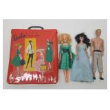 Vintage Mattel Barbie Doll Case With Barbie Doll,