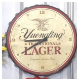 Yuengling Lager Plastic Clock, 17"