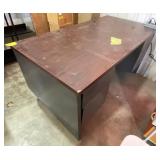 Wooden and Metal Office Filing Desk, 60x30x29in