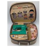 (L) Pfaff toy sewing machine kit in travel case
