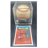 (D) Autograph baseball Pete Rose not