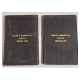 Deere & Mansur Co. Repair Lists. 1910-11 &