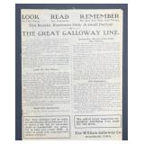 1908 Great Galloway Line Flyer. 16 Pages, 8 By 10