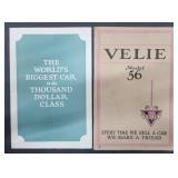 1924 Velie Model 56 Sales Brochures, 6" x 9",