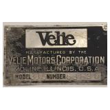 Serial Tag For 1918 Velie Model 38, 5 Passenger