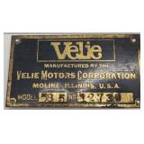 Serial Tag For 1923 Velie Model 58 5 Passenger SN