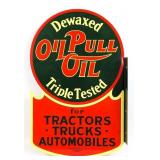 Contemporary Dewaxed Oil Pull Oil Adv. Flange Sign