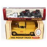 Ertl Case Pickup Truck & Kenworth Semi w/ Tractors