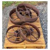 2 Pairs of Engine Cart Wheels