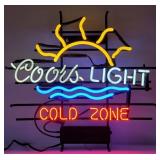 (QQ) Coors Light Cold Zone Neon Sign, 4 tone, 25