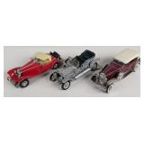 (3) 1/24 Die-Cast Franklin Mint Cars. Includes