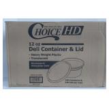 (ZZ) 12oz Deli Containers And Lids, Case Of 240,