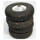 (W) Four 4.10/3.50-4 Tires.