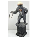 Cast Iron Black Americana Lawn JockeyMeasures