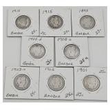 (A) Barber Quarters - 1915, 1895, 1901, 1902,