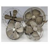 (E) 4 Metal Fans. General Electric, Wizard Husky,