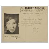 (M) Robert Axelrod Black And White Autographed