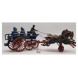 (M) Cast Iron Police Patrol, 3 Horse And Buggy, 4