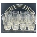 (AE) Drink Glass Caddy Tumbler Carrier With 8