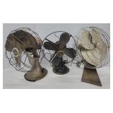 (E) 3 Metal Desk Top Fans. Westinghouse, Emerson,