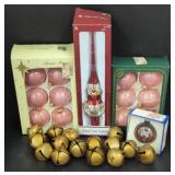 (J) Two Sets of Pink Ornaments, Chicago Bulls,