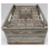 (II) Metal Milk Crate with 20 Bottles