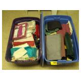 Fabric All Kinds & 2 Totes w/ Lids (33 Gal)