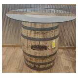 Jack Daniels Glass Top Barrel Table, 42" x 3