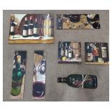 Wine Glass Wall Art Pieces (8"ï¿½8" - 15.5"ï¿½12")