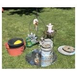 Poulan Weed Eater, Metal Milk Cans, Wind Chimes,