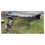 (CS) Wooden Flatbed Equipment Trailer,