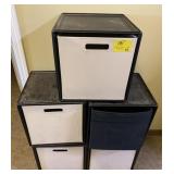 Plastic and Canvas Stackable Cubby Units,