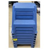 Plastic Stackable Step Stools, 16x18x15in