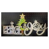 3 x Metal Christmas Decorations