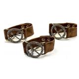 (3) Lakegirl Boat Oar Rhinestone Leather Cuff