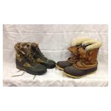 G7 (2) PAIR OF VINTAGE HUNTING BOOTS, SIZE 11 & 12