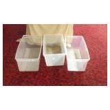 SW-3 clear totes 2 matching larger ones and