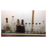 F4 empty glass bottles, great for craft projects