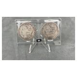 1890O & 1891S Morgan silver dollars