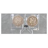 1880O &1881S Morgan silver dollars