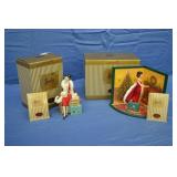 (2) 1998 Holiday Voyages Barbie Figurines in Boxes